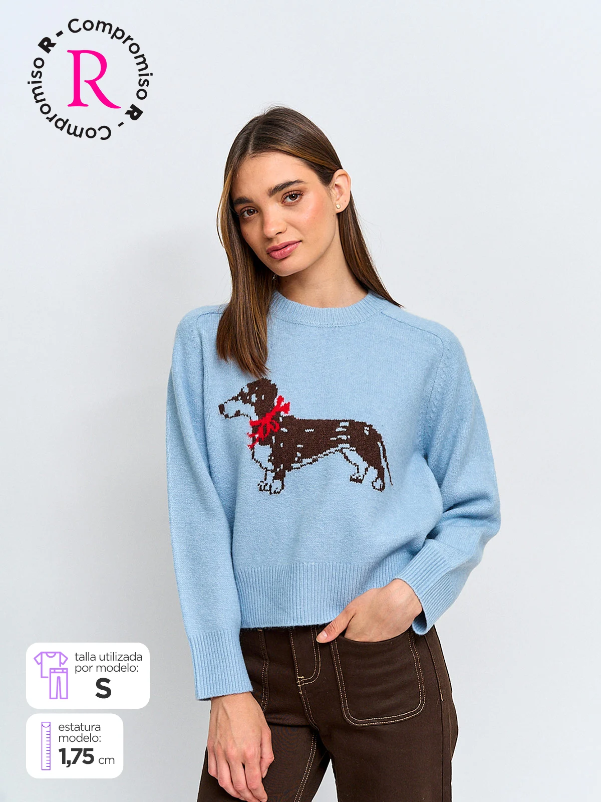 SWEATER MUJER INDEX MANGA LARGA DIBUJO - 1