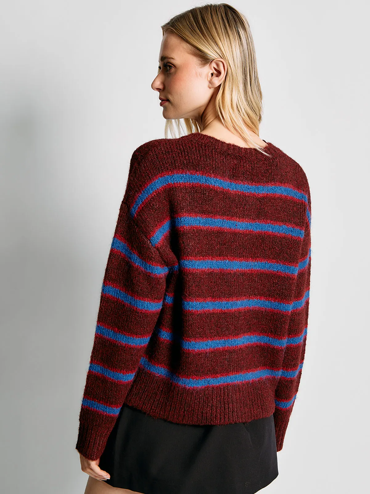 CARDIGAN MUJER INDEX RAYAS - 2