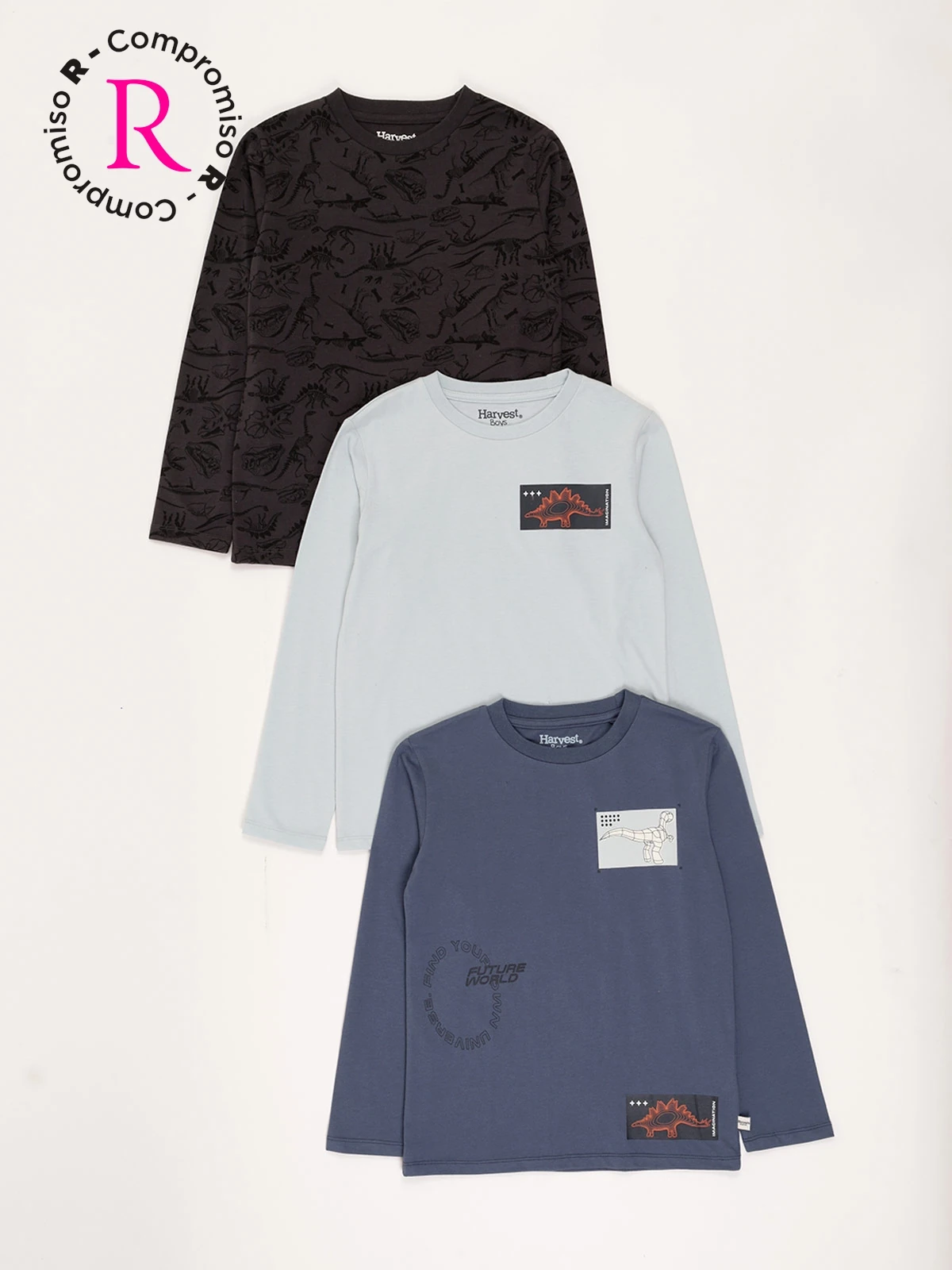 POLERA NIÑO HARVEST TRIPACK - 1
