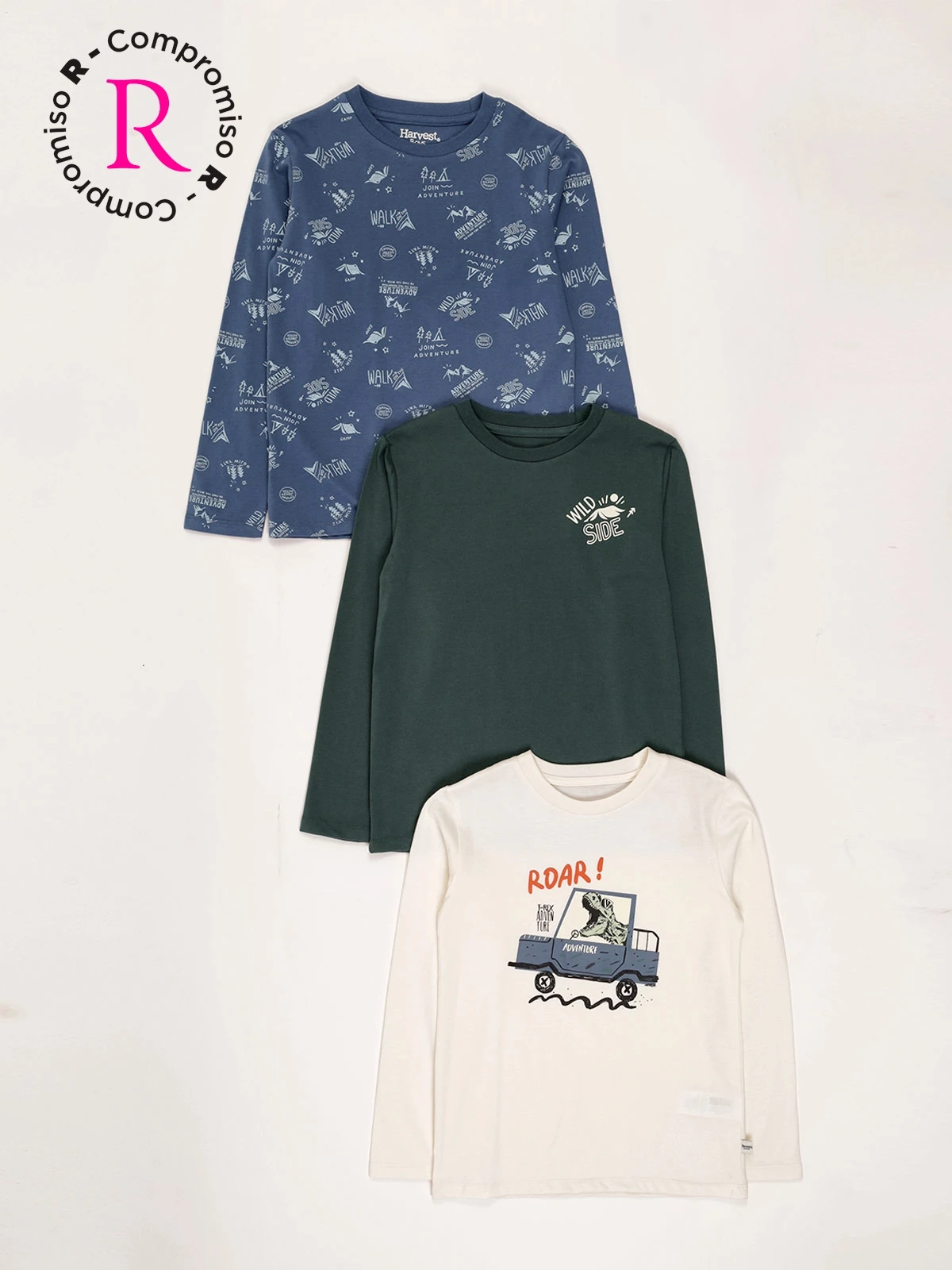 POLERA NIÑO HARVEST TRIPACK