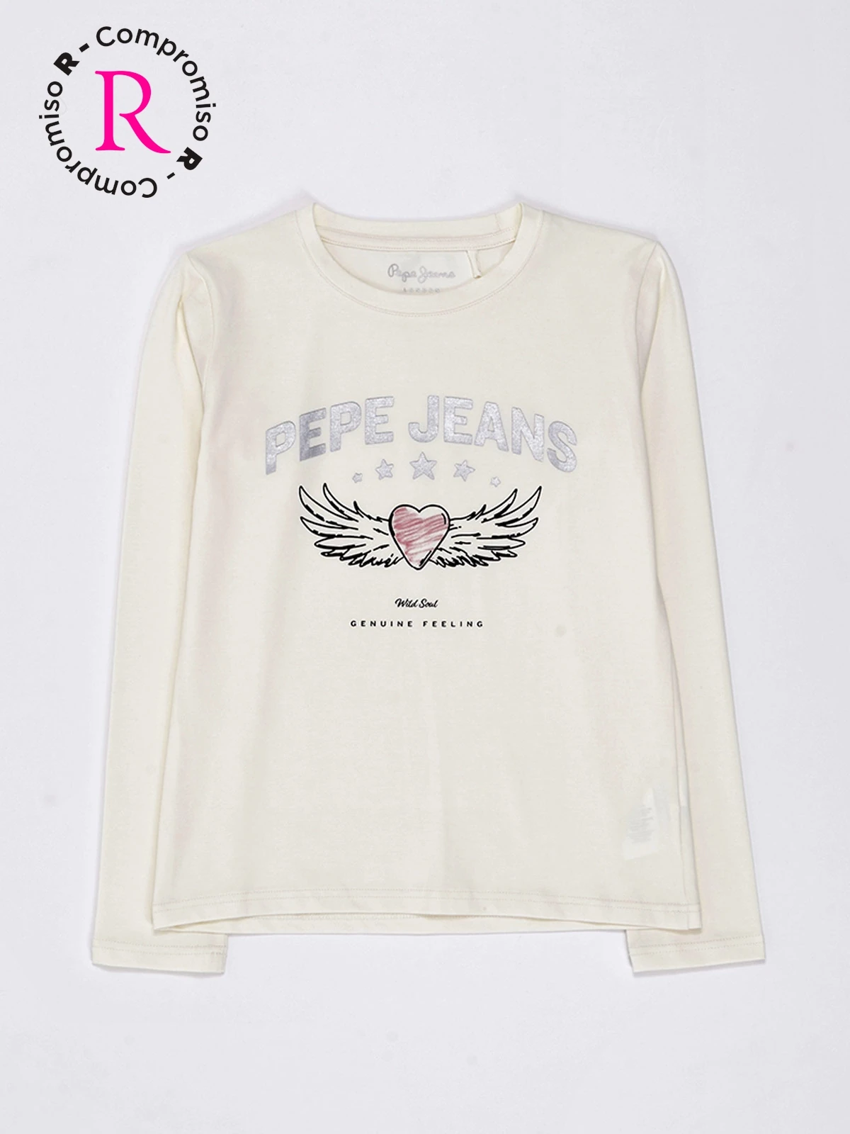 POLERA MANGA LARGA NIÑA PEPE JEANS HEART - 1