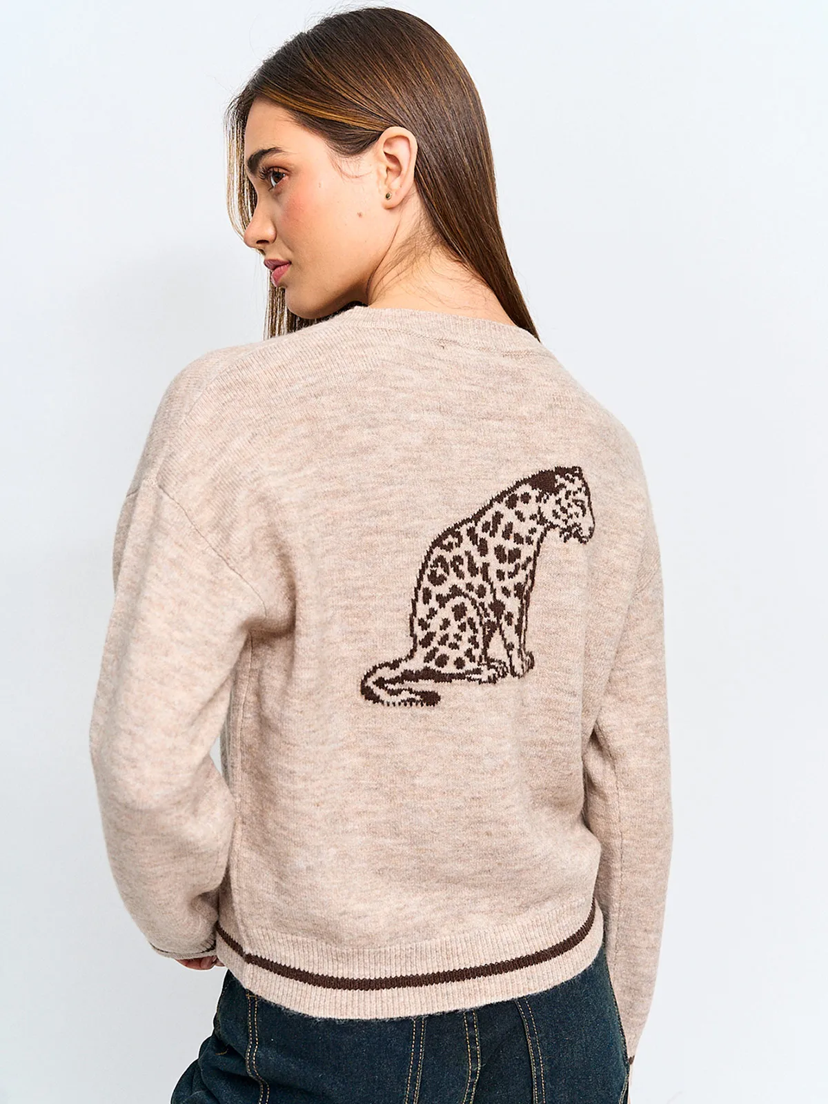 SWEATER MUJER INDEX MANGA LARGA DISEÑO ESPALDA - 2