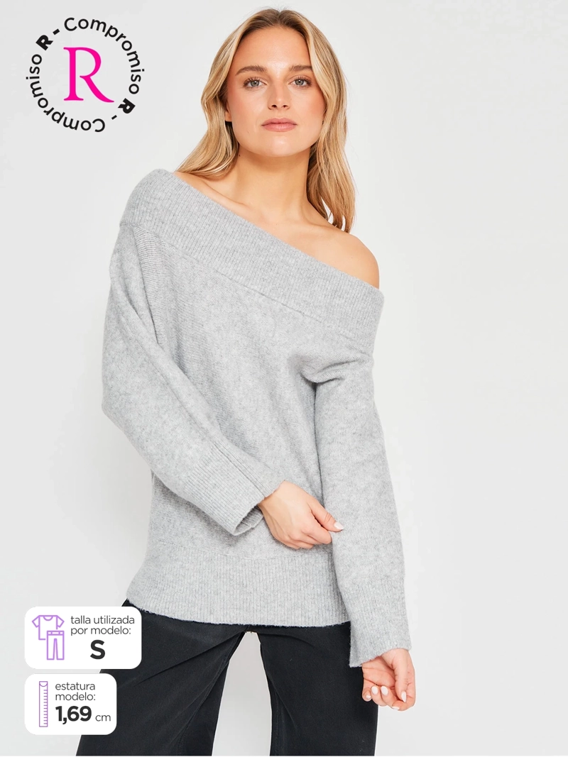 SWEATER MUJER INDEX MANGA LARGA - 1