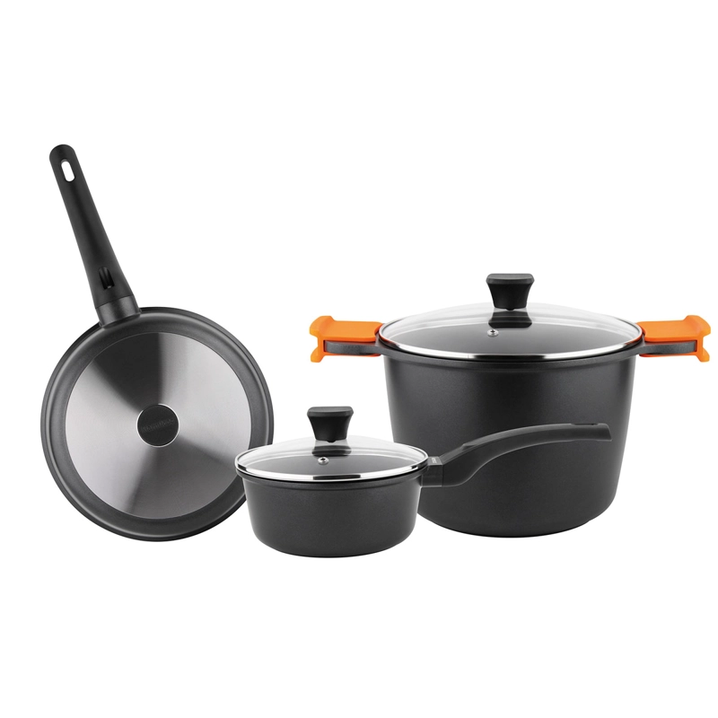 BATERÍA DE COCINA MARMICOC THERMA ORANGE 5 PIEZAS  - 1