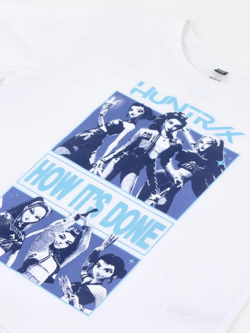 POLERA MANGA CORTA NIÑA KPOP DEMON HUNTERS HUNTR X - 3