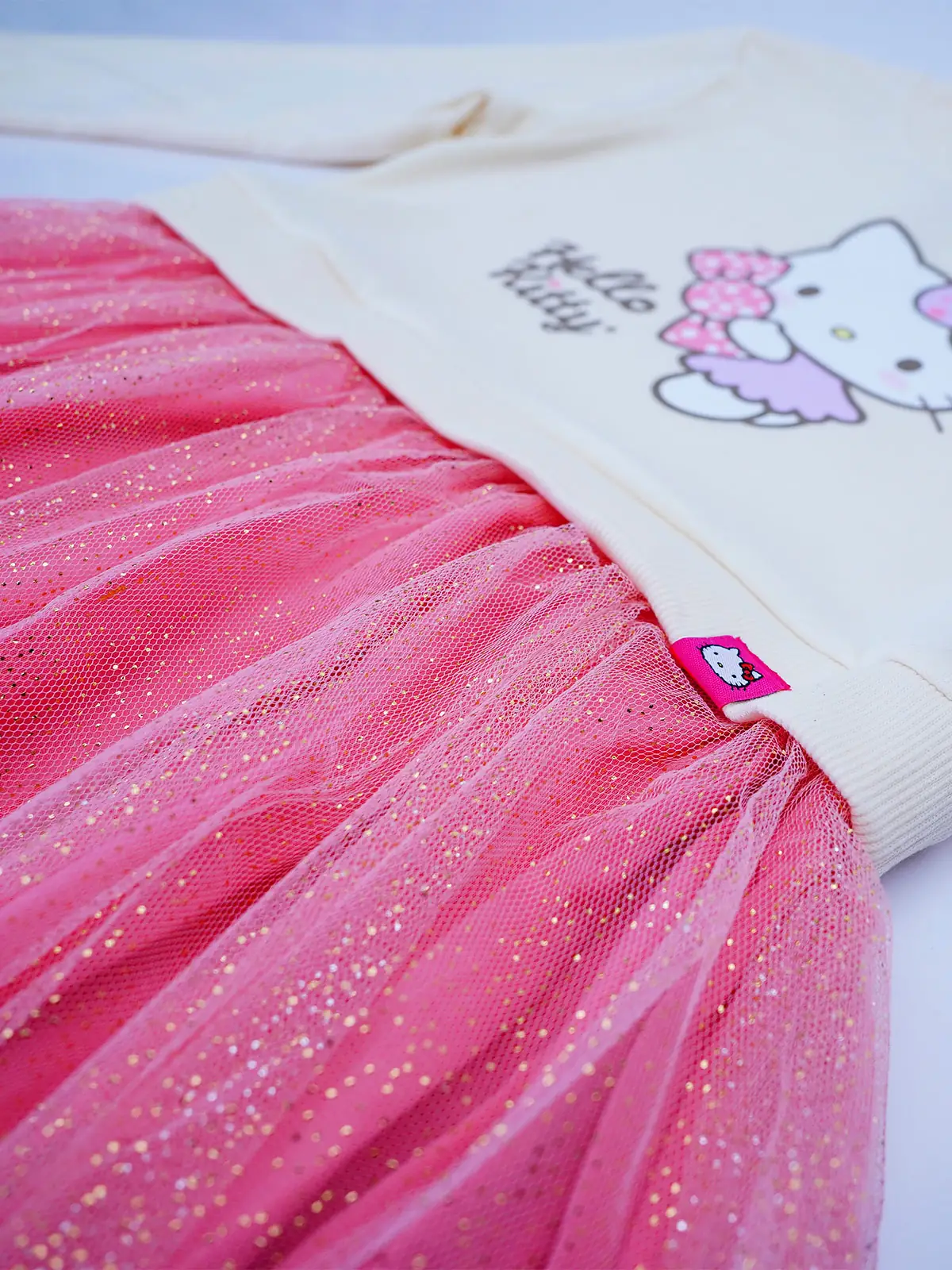VESTIDO NIÑA HELLO KITTY POLERA PRINT Y FALDA TULL - 3