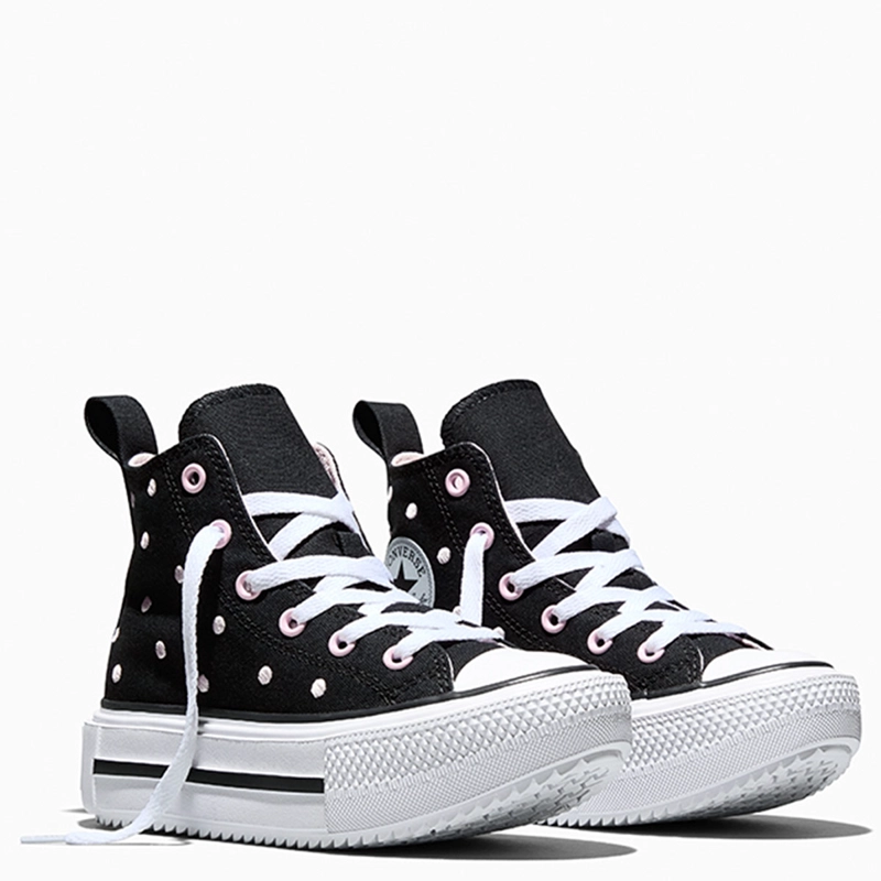 ZAPATILLAS NIÑO CONVERSE URBANAS NEGRO CHUCK TAYLOR ALL STAR LIFT DOUBLE STACK - 2