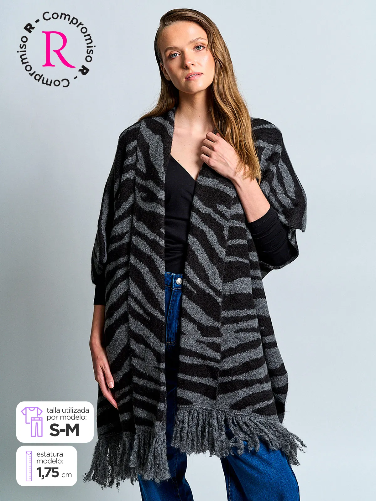 SWEATER MUJER MARQUIS TIPO PONCHO - 1