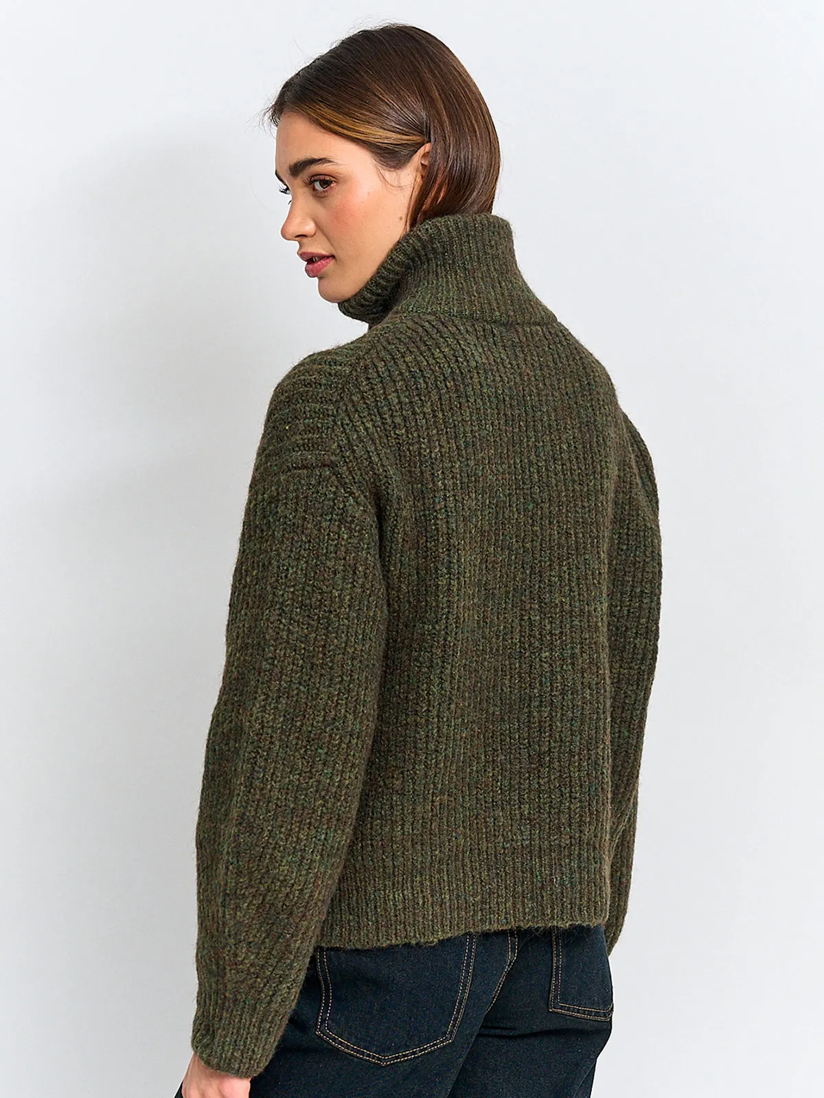 SWEATER MUJER INDEX MANGA LARGA CIERRE - 2