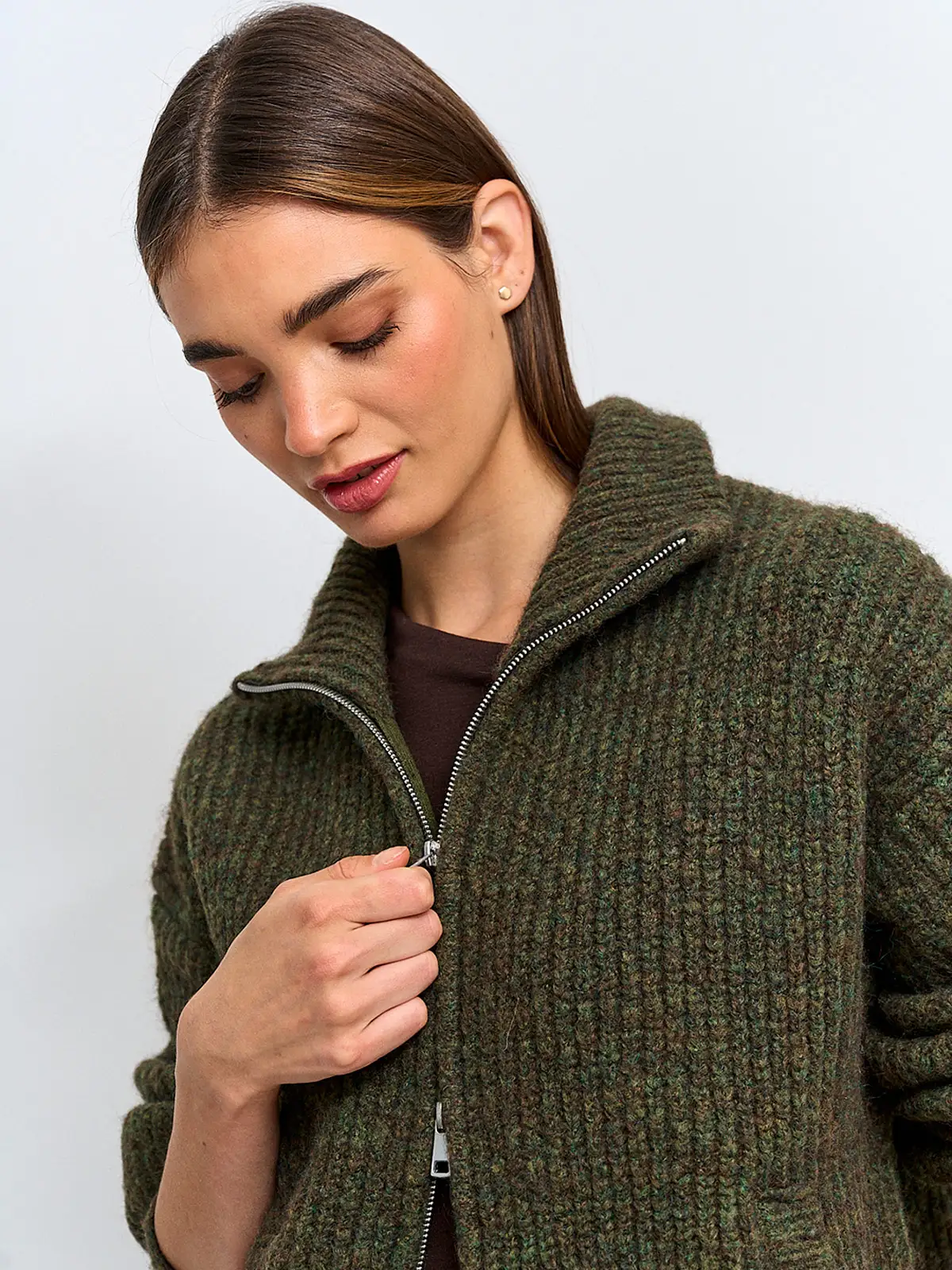 SWEATER MUJER INDEX MANGA LARGA CIERRE - 3
