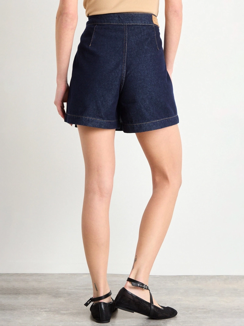 SHORT MUJER IO ALGODÓN DENIM - 4