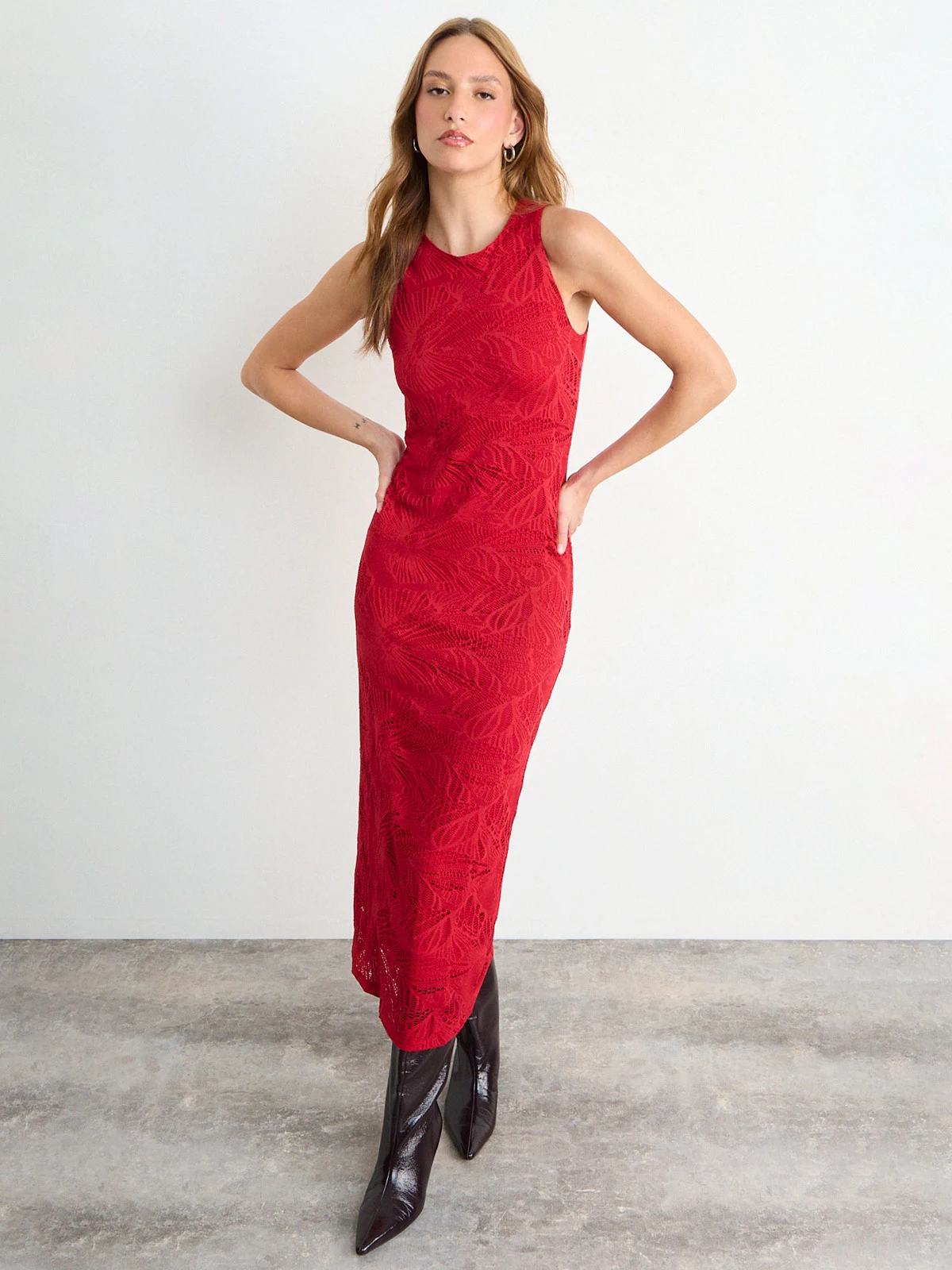 VESTIDO MUJER IO LARGO SIN MANGAS MACRAMÉ - 1