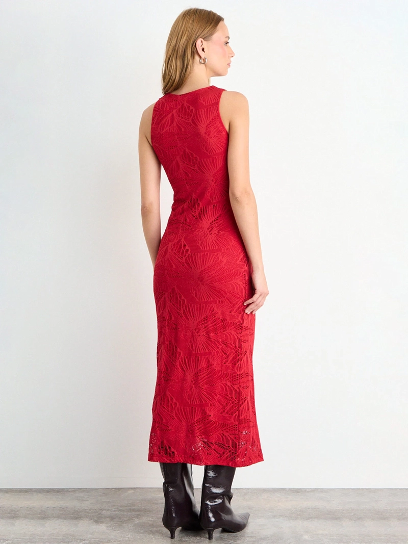 VESTIDO MUJER IO LARGO SIN MANGAS MACRAMÉ - 3