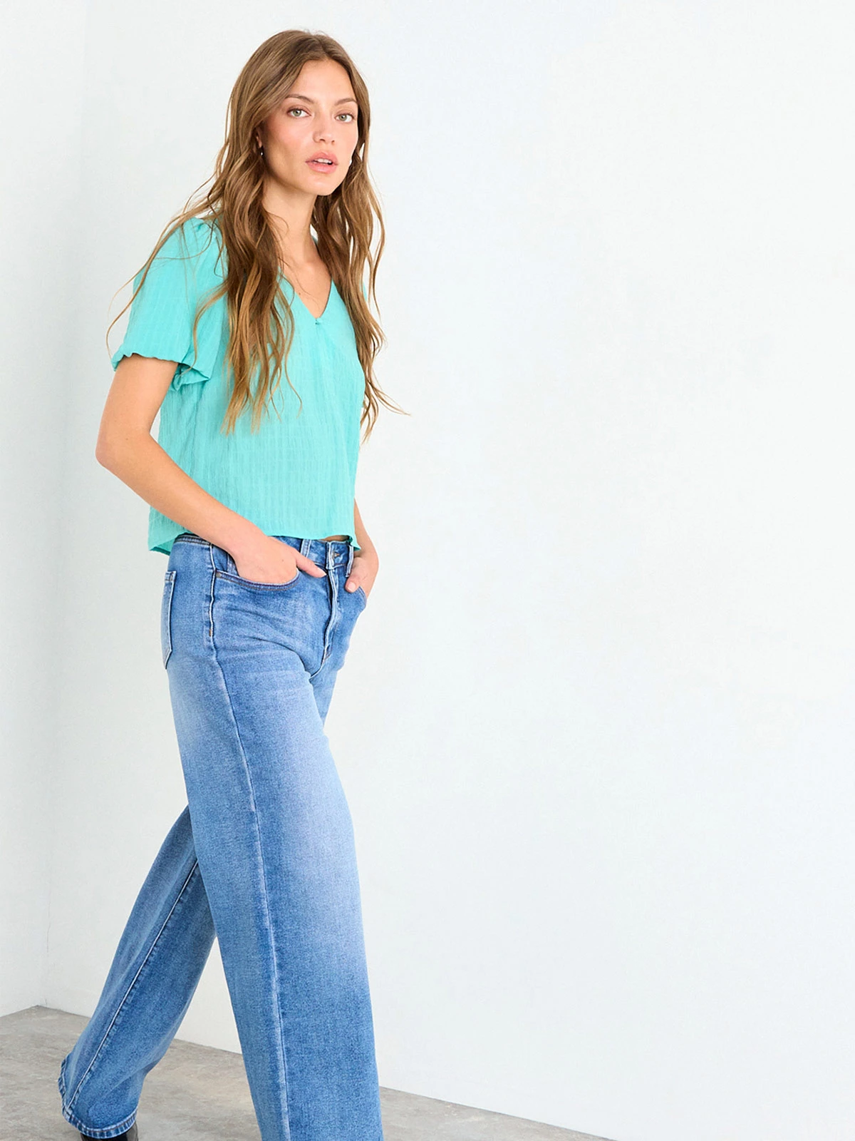 BLUSA MUJER IO CROP MANGAS - 2
