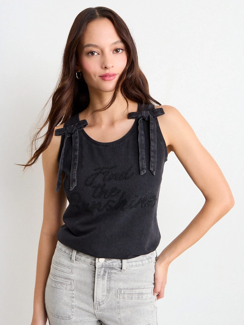 POLERA MUJER IO ALGODÓN ACID WASH LAZOS - 3