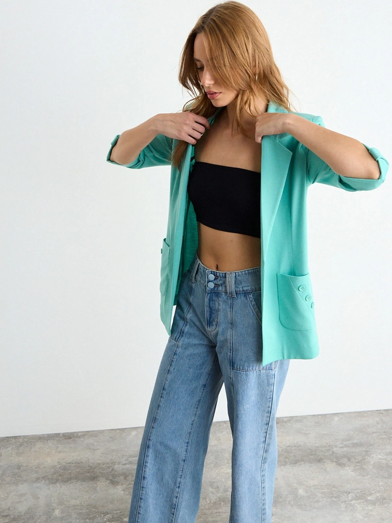 BLAZER MUJER IO PIQUE DE TOPE - 2