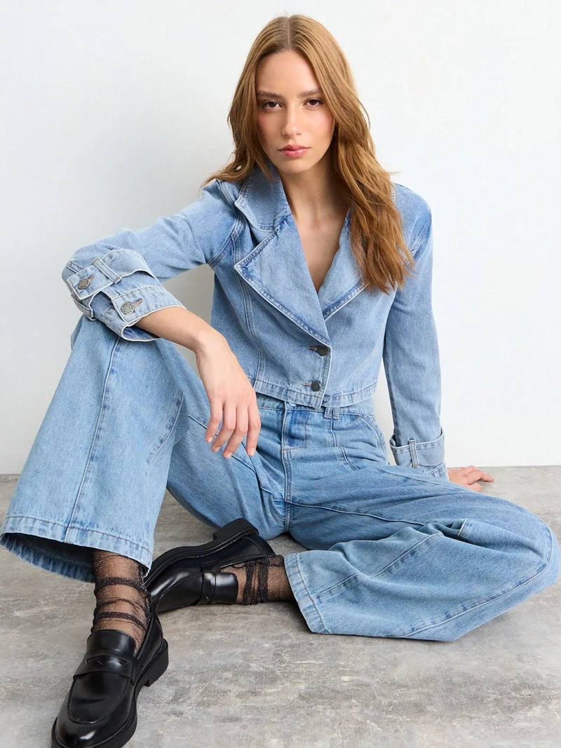BLAZER MUJER IO ALGODÓN LISO - 1