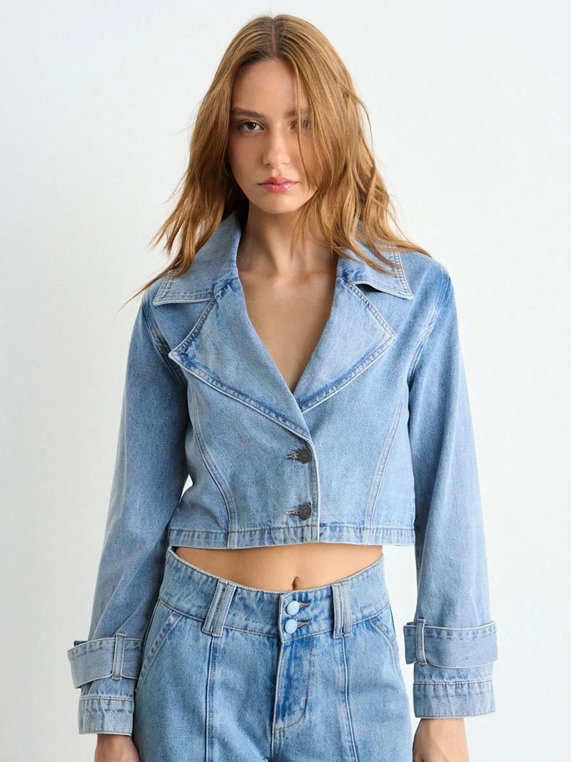 BLAZER MUJER IO ALGODÓN LISO - 3