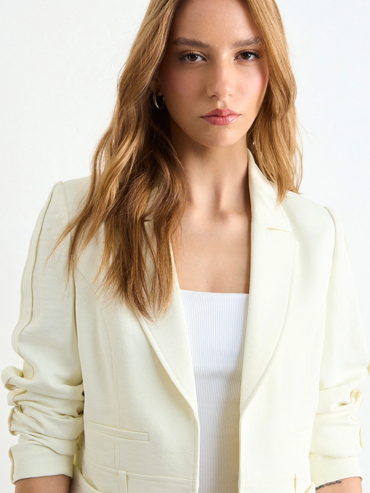 BLAZER MUJER IO MANGA LARGA CROP - 5