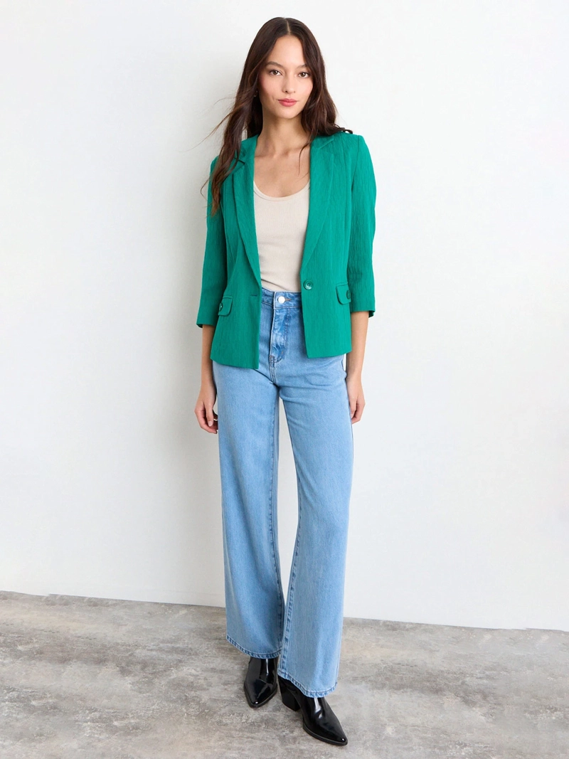 BLAZER MUJER IO MANGA 3/4 CROP - 1
