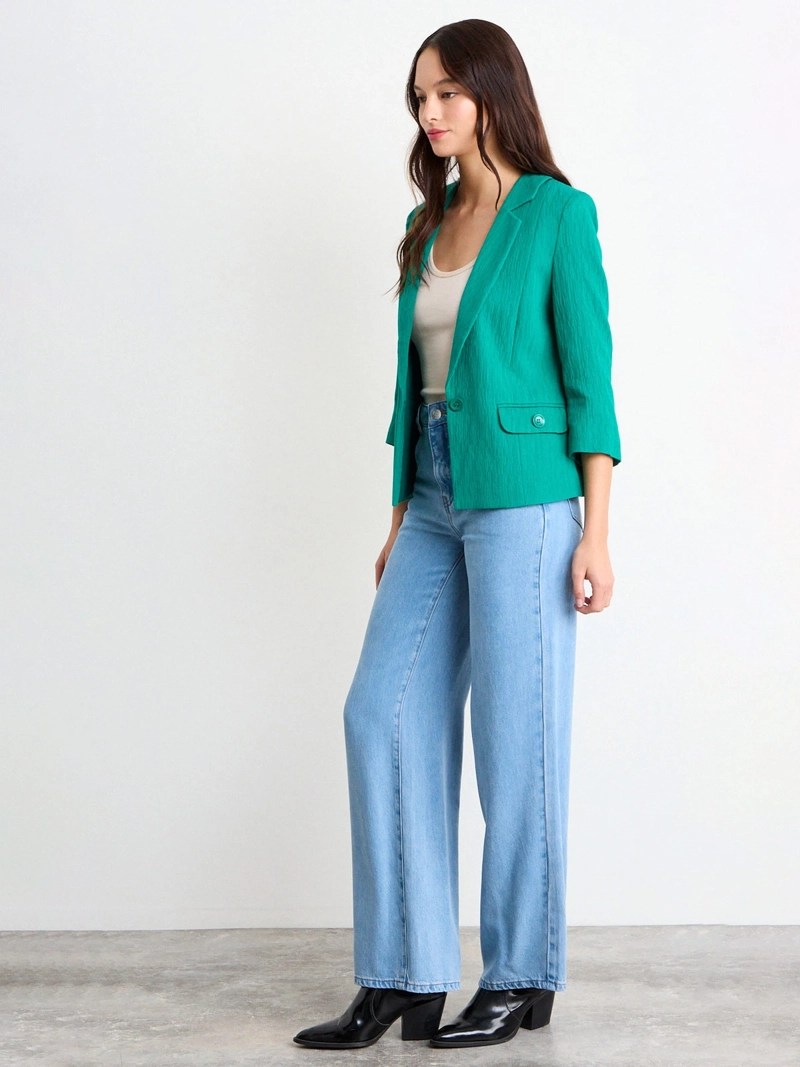 BLAZER MUJER IO MANGA 3/4 CROP - 2