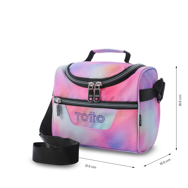 LONCHERA TOTTO PIZARRA GLITTER ROSADO - 4