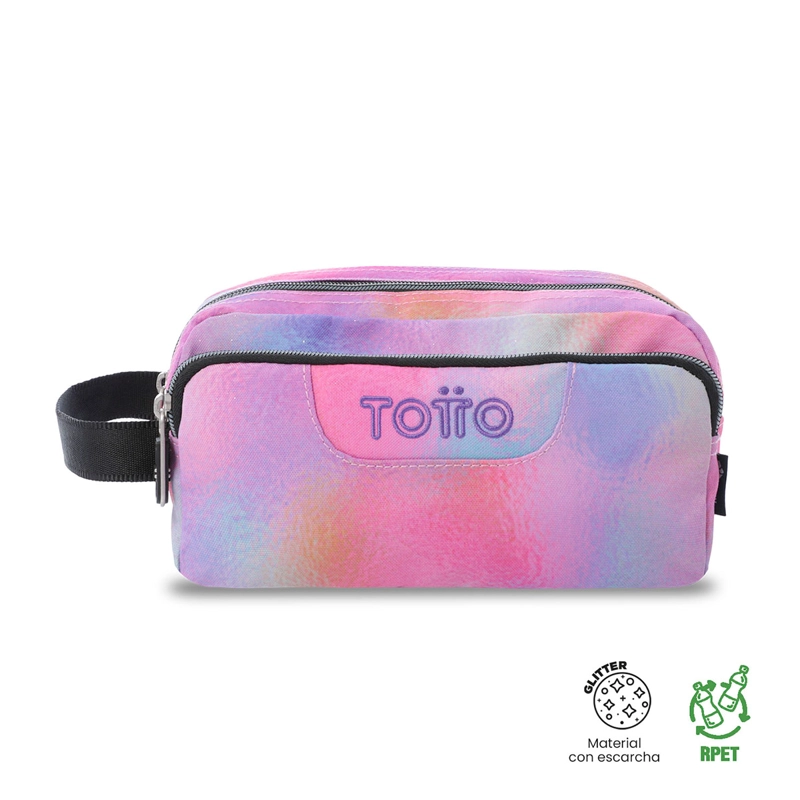 ESTUCHE TOTTA AGAPEC GLITTER ROSADO - 1