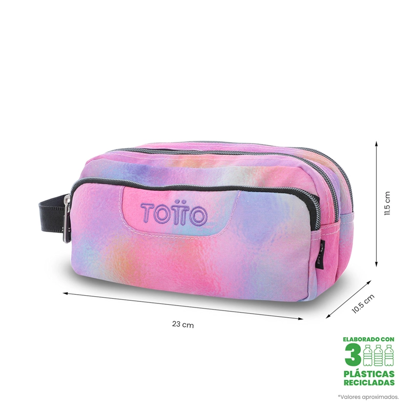 ESTUCHE TOTTA AGAPEC GLITTER ROSADO - 2