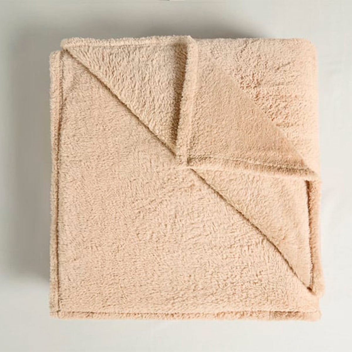 FRAZADA RIPLEY HOME PELUDA SHERPA 1.5 PLAZAS TAUPE - 2