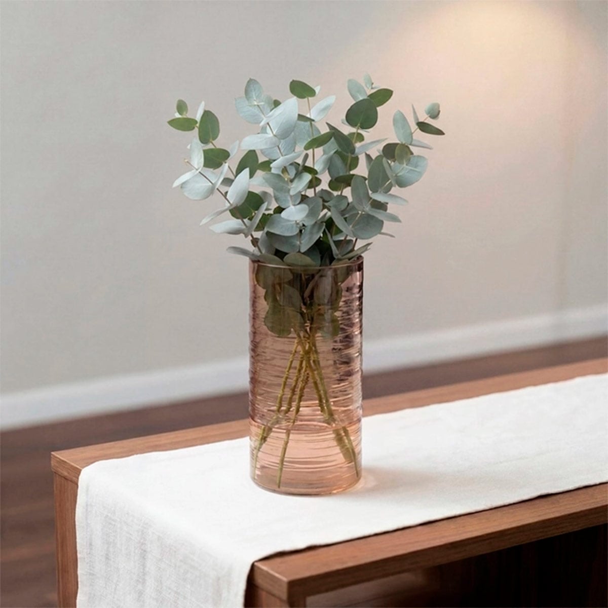 JARRÓN DECORATIVO RIPLEY HOME TEXTURA VIDRIO 23 CM CAFÉ - 1