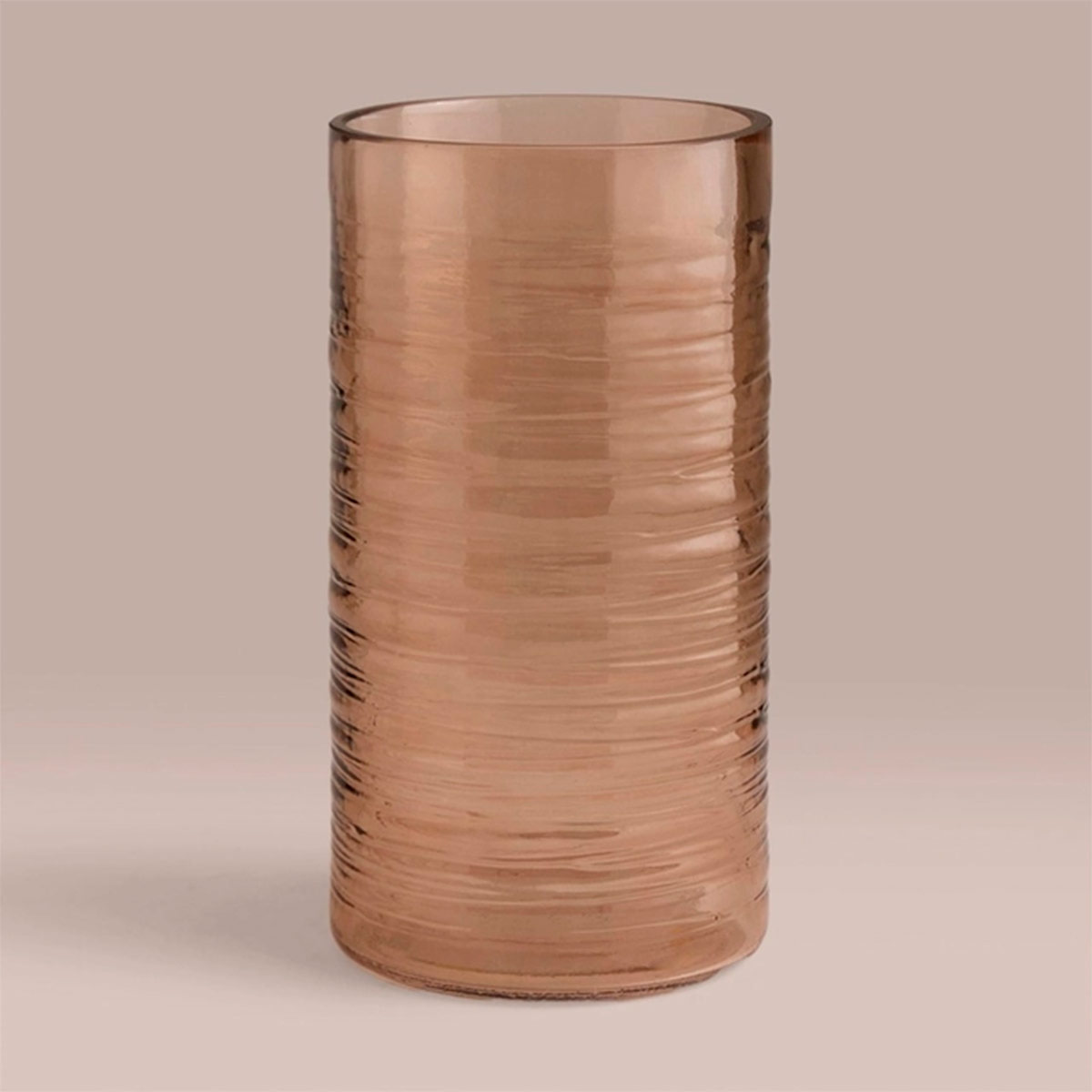 JARRÓN DECORATIVO RIPLEY HOME TEXTURA VIDRIO 23 CM CAFÉ - 2