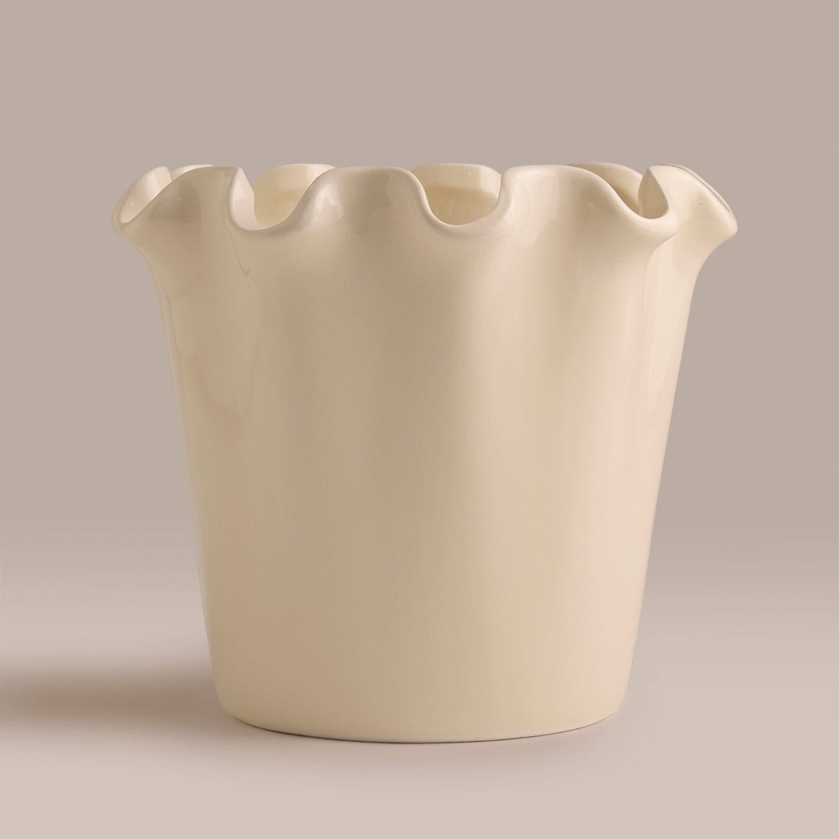 MACETERO RIPLEY HOME BORDE ONDAS BLANCO 18.5 CM - 2