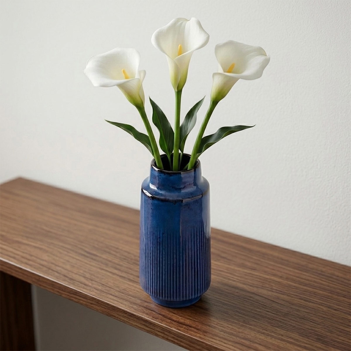FLORERO RIPLEY HOME CERÁMICA AZUL 29.5 CM - 1