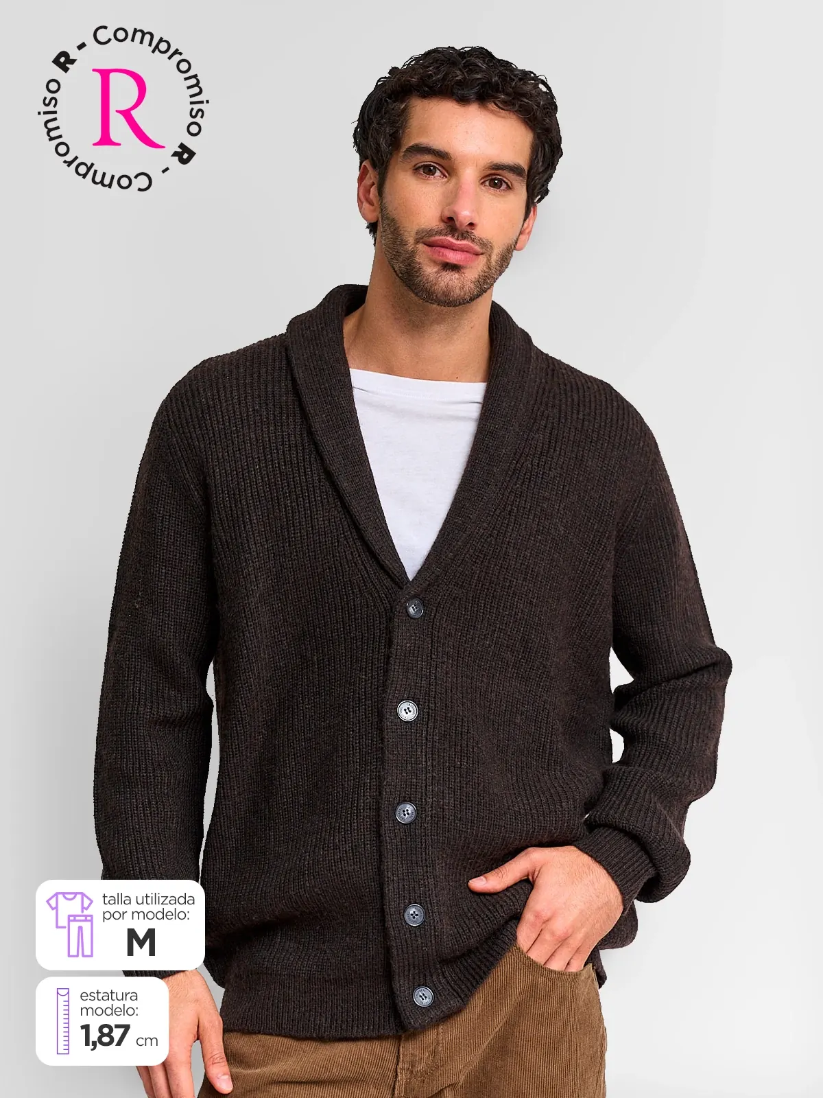 CARDIGAN HOMBRE CACHAREL LANA - 1