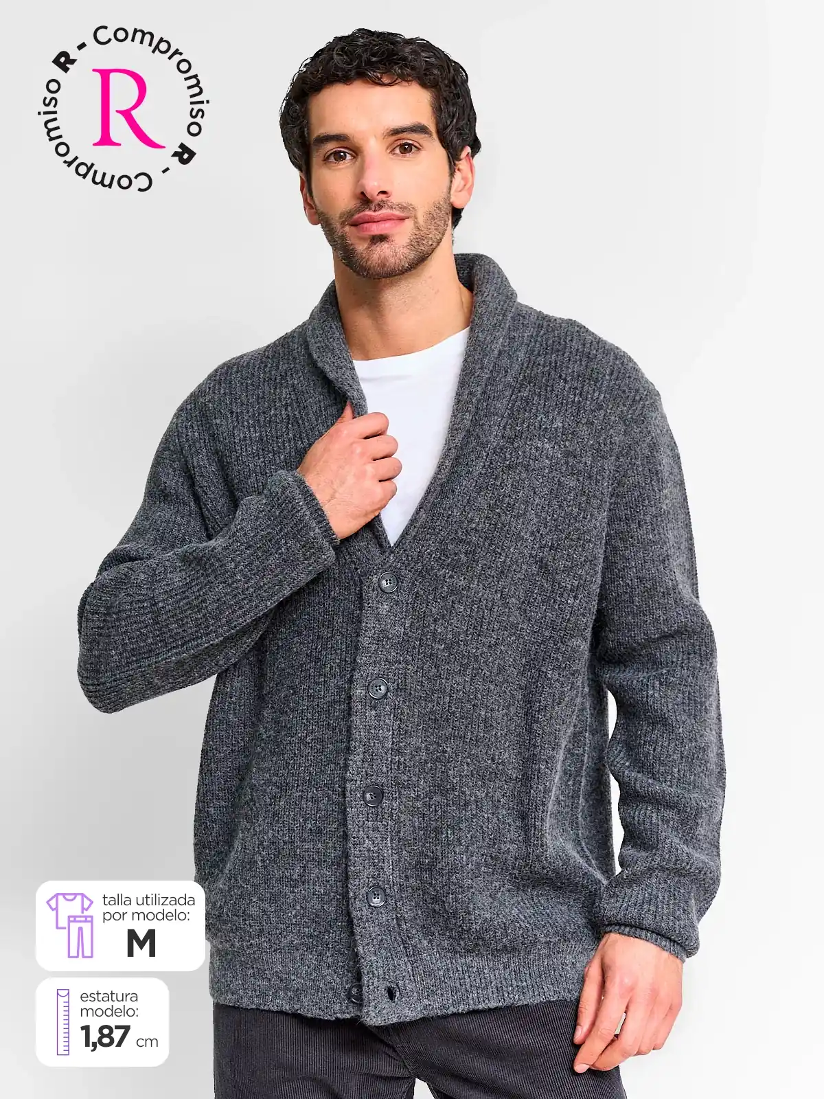 CARDIGAN HOMBRE CACHAREL LANA - 1