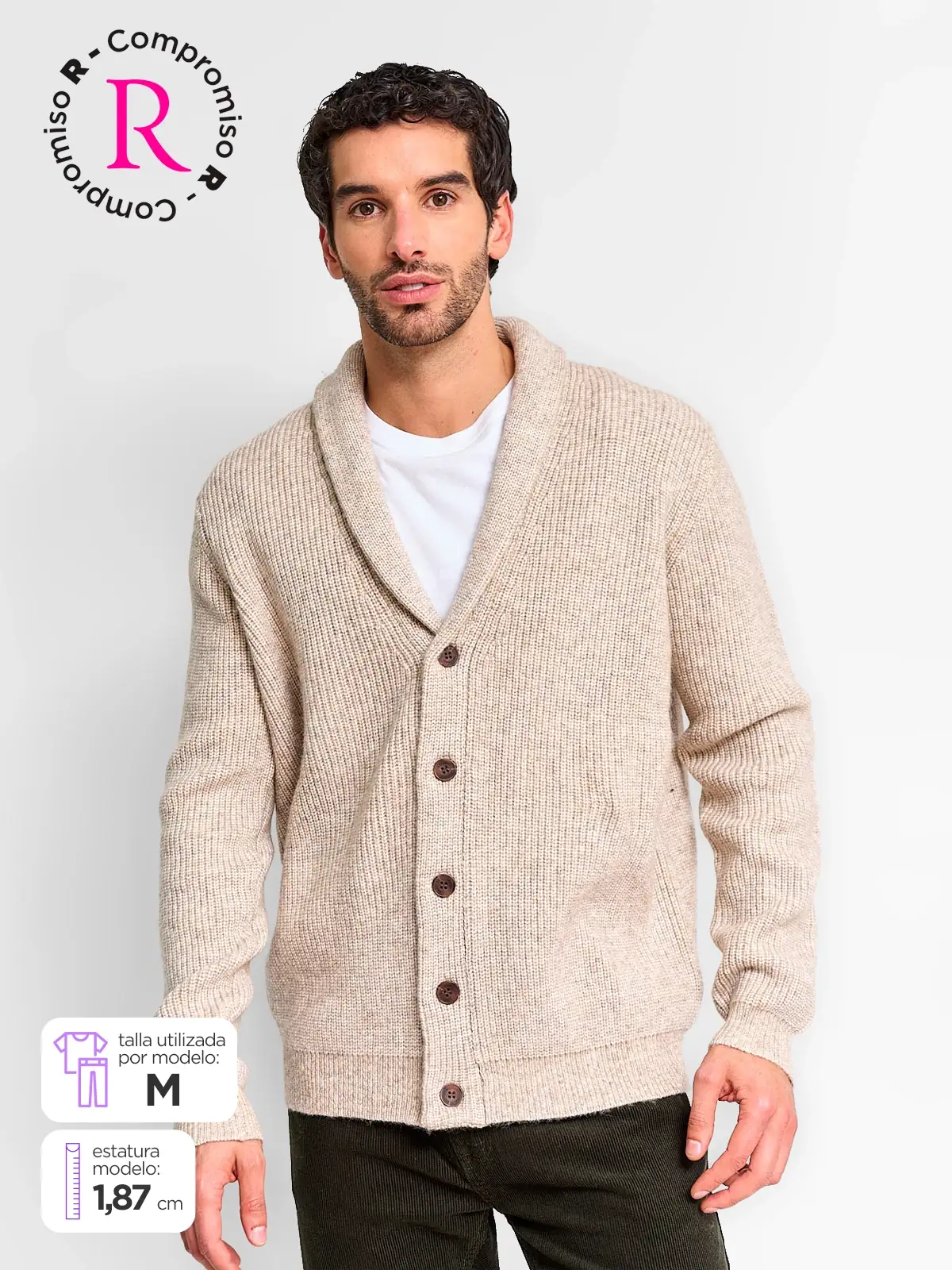 CARDIGAN HOMBRE CACHAREL LANA - 1