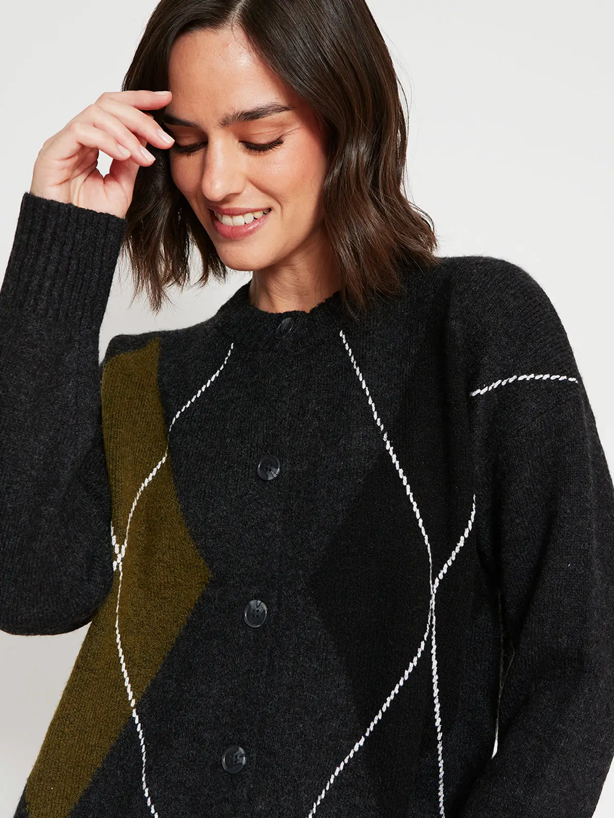 CARDIGAN MUJER MARQUIS ROMBOS - 3