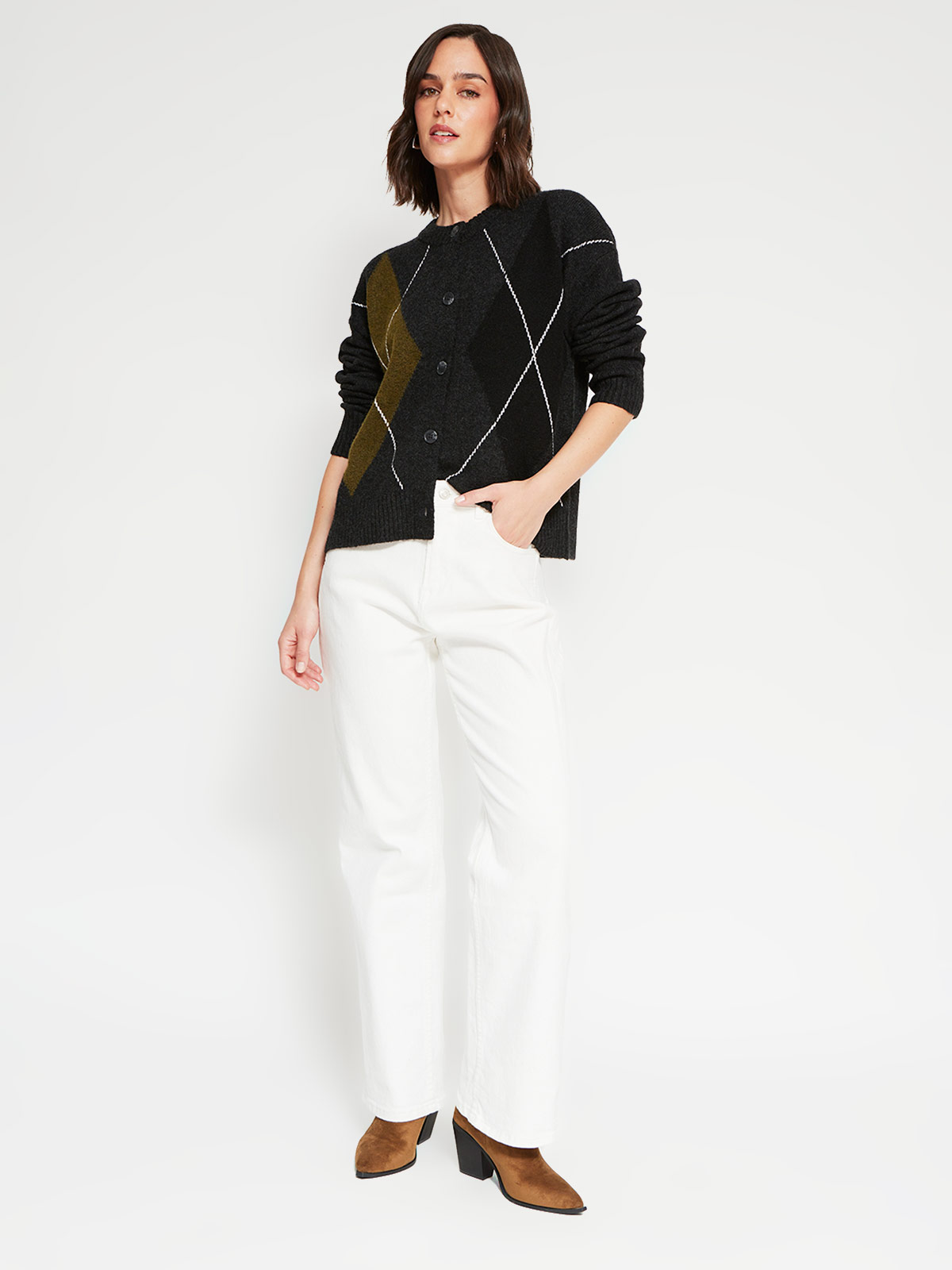 CARDIGAN MUJER MARQUIS ROMBOS - 4