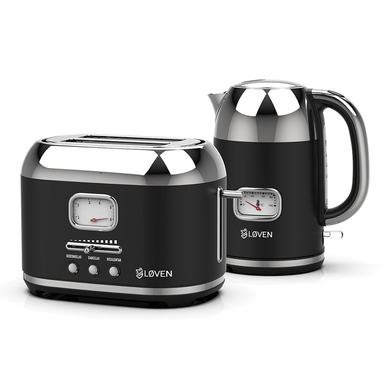 HERVIDOR LOVEN 1.7LT RETRO + TOSTADOR - 1