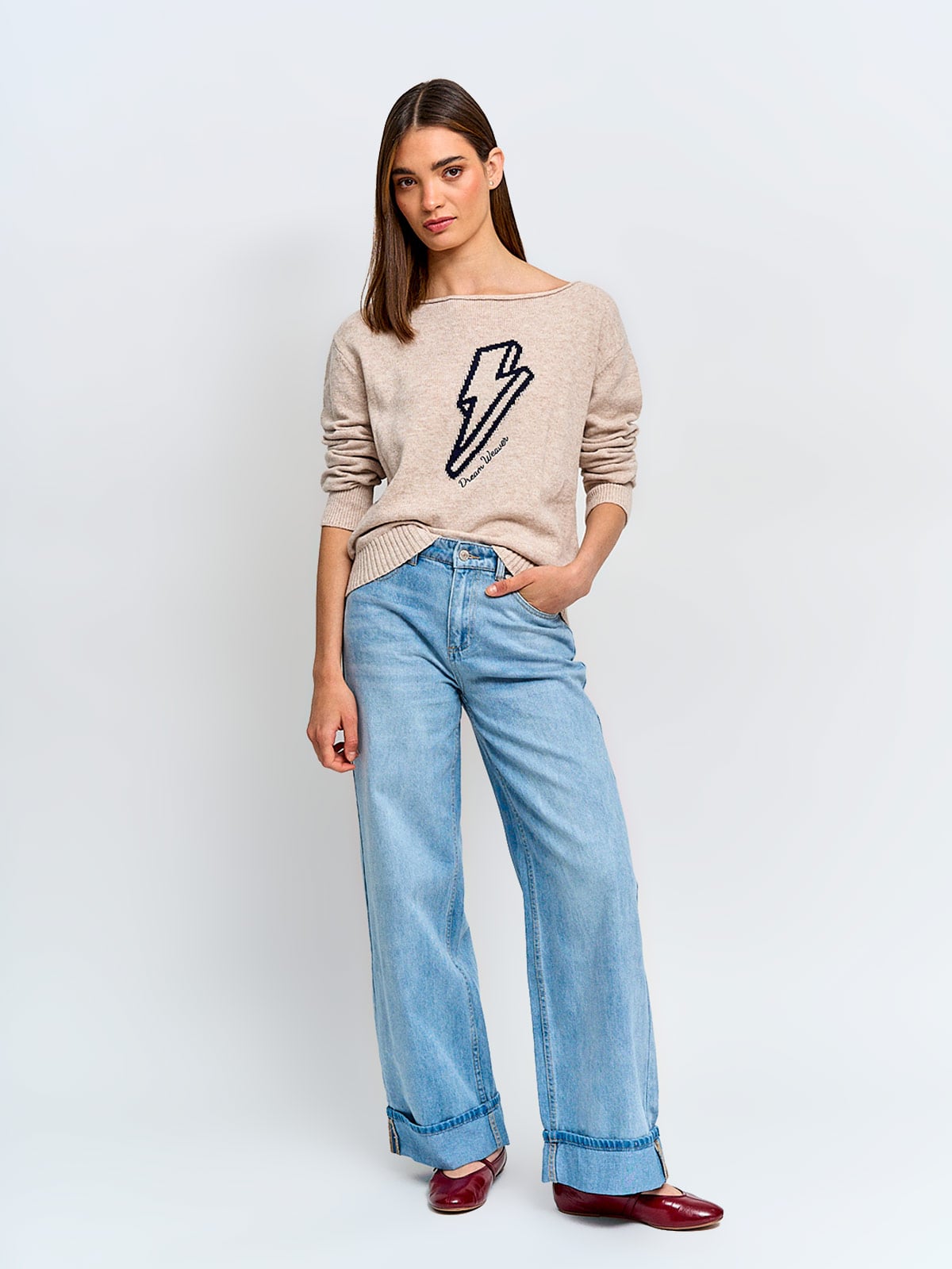 SWEATER MUJER INDEX MANGA LARGA DISEÑO - 4