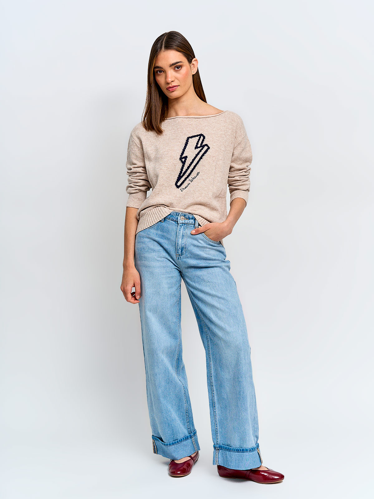SWEATER MUJER INDEX MANGA LARGA DISEÑO - 4