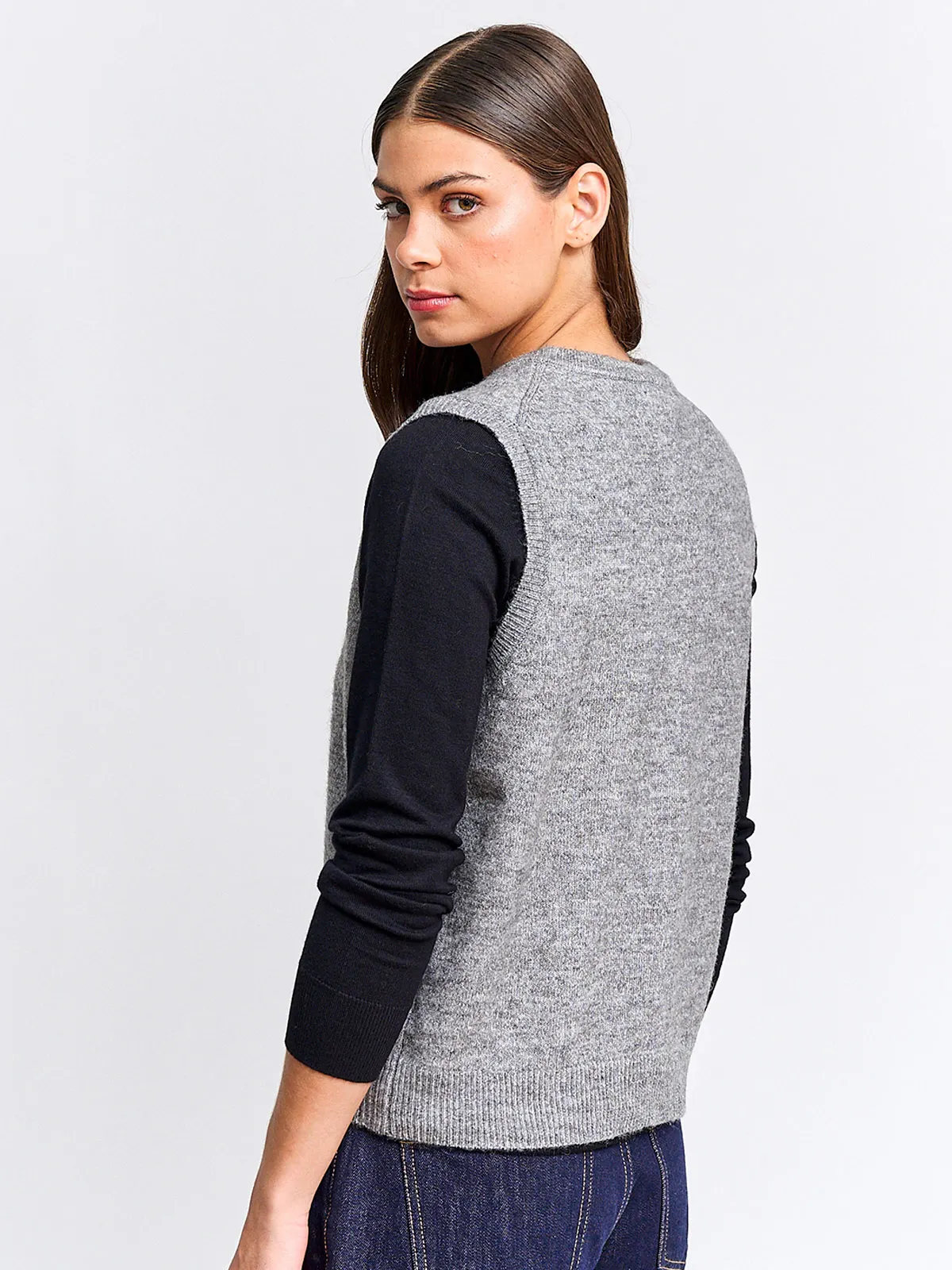CARDIGAN MUJER CACHAREL LANA SIN MANGAS Y BOTONES - 2
