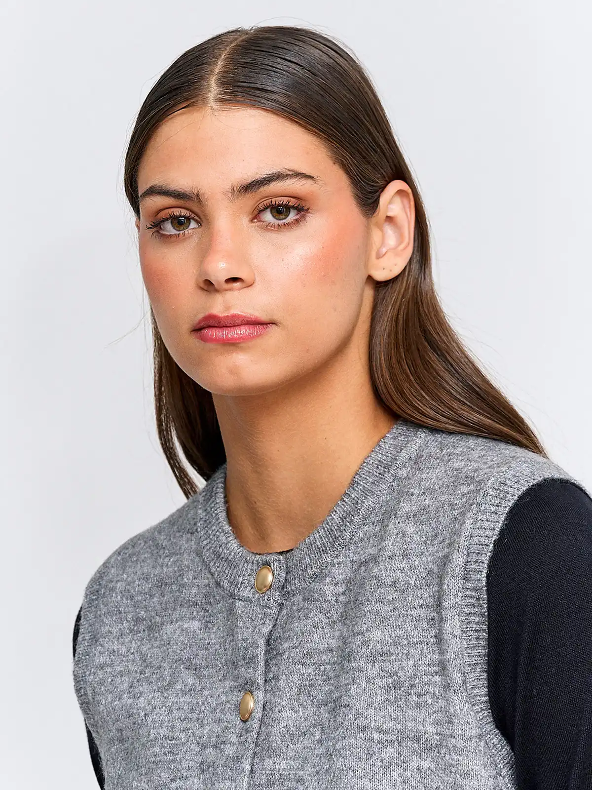 CARDIGAN MUJER CACHAREL LANA SIN MANGAS Y BOTONES - 3