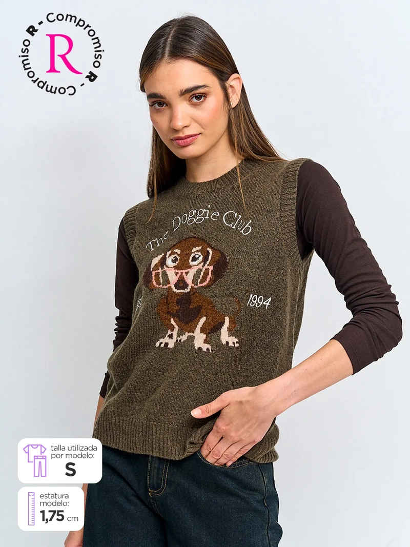 SWEATER MUJER INDEX SIN MANGAS - 2