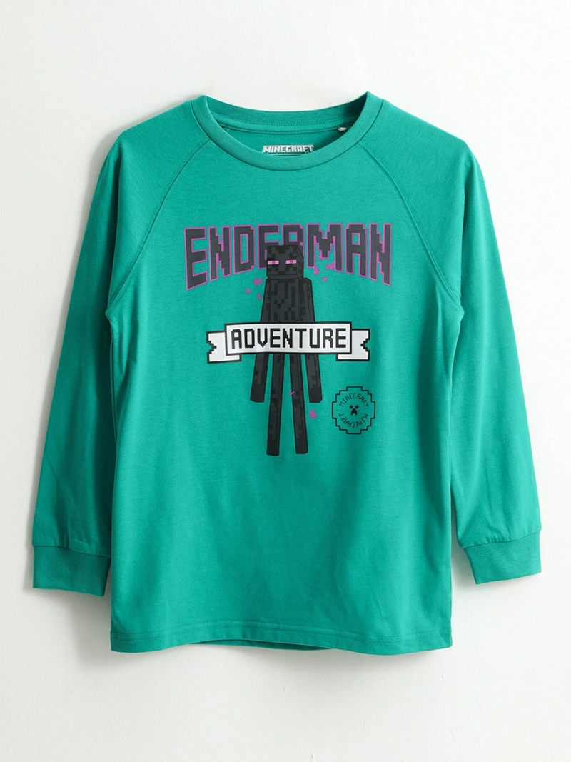 POLERA MANGA LARGA NIÑO MINECRAFT - 1