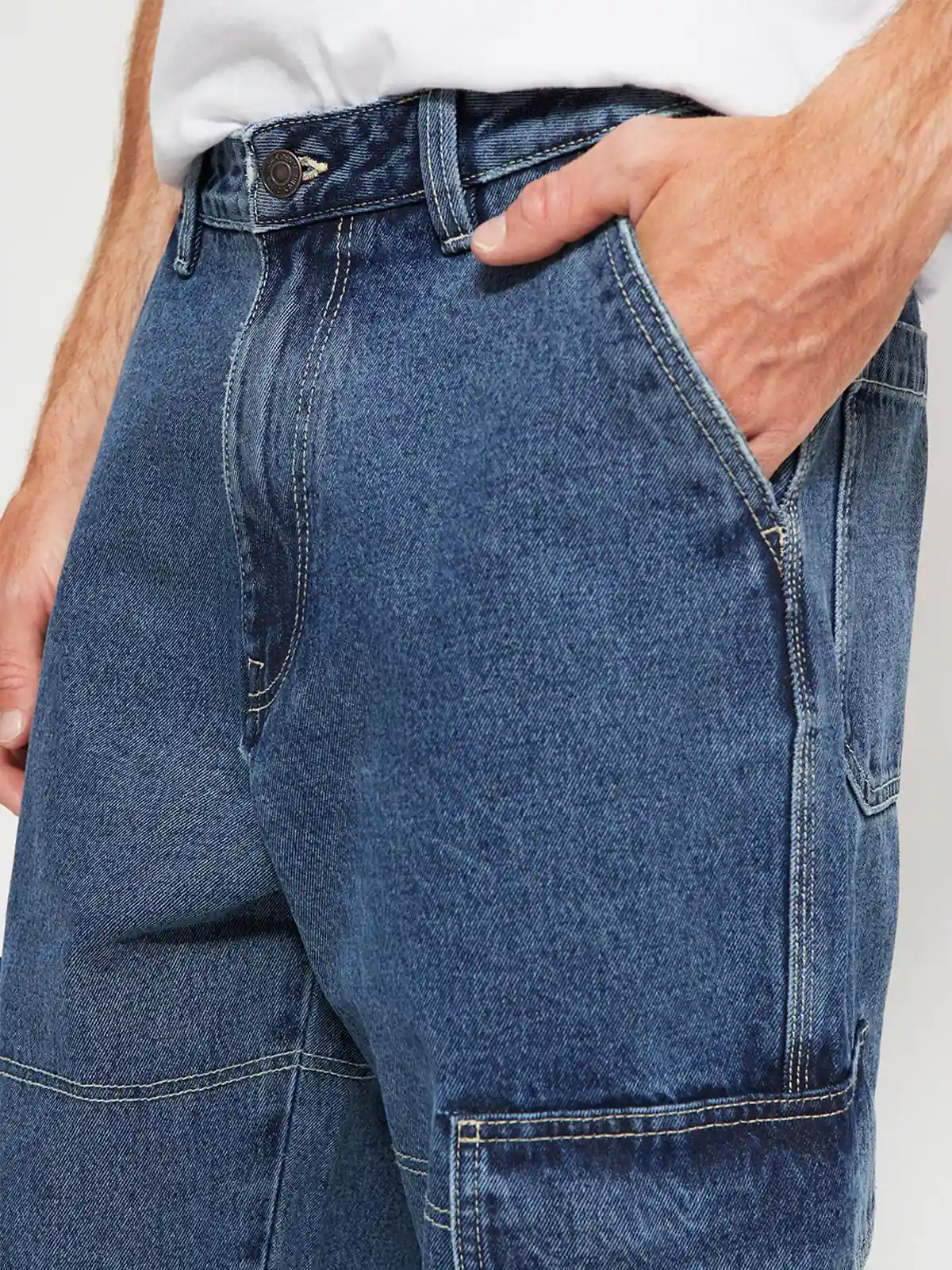 JEANS HOMBRE INDEX ALGODÓN BAGGY CARGO - 3