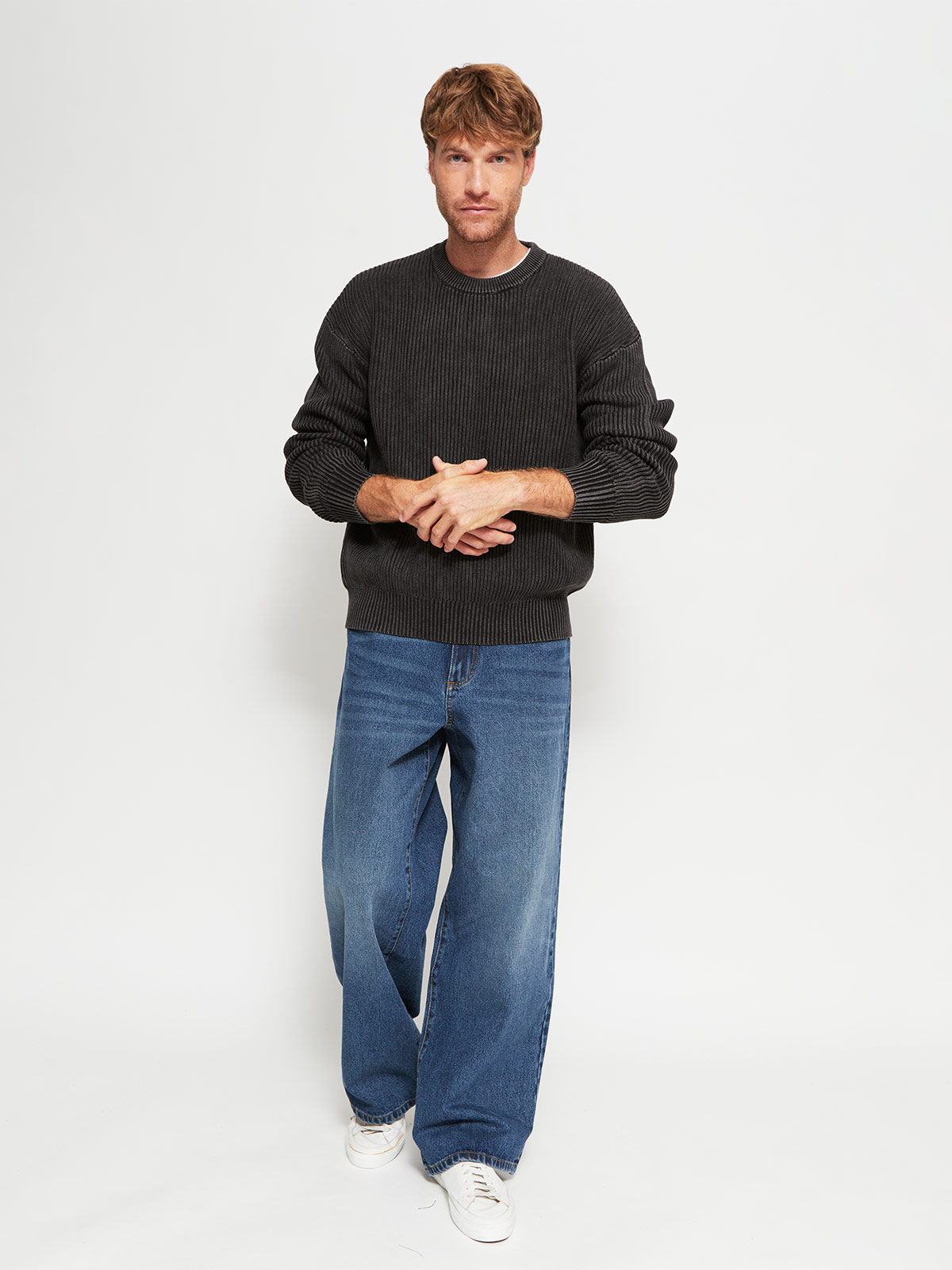 SWEATER HOMBRE INDEX ALGODÓN CUELLO REDONDO LAVADO - 4