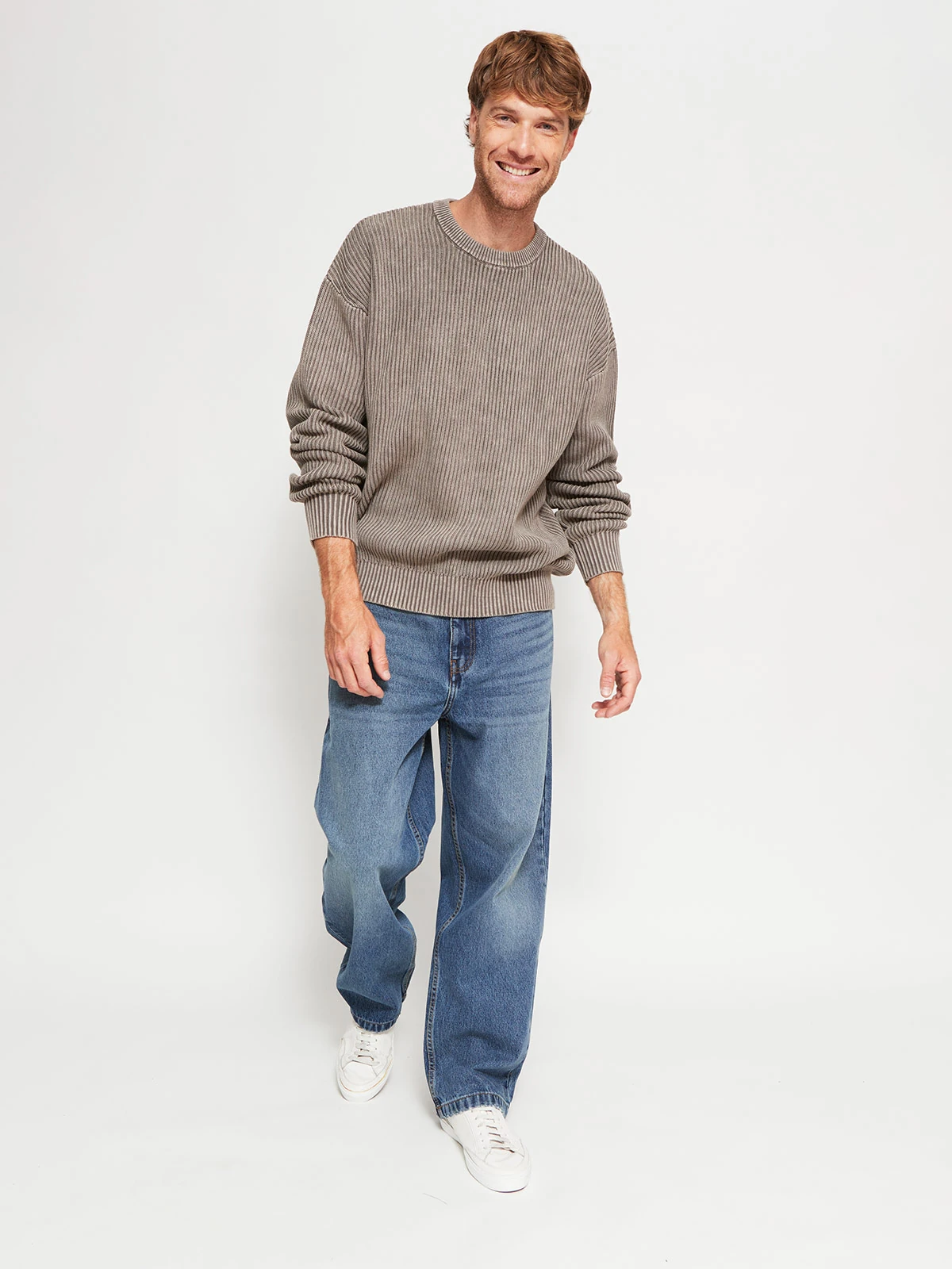 SWEATER HOMBRE INDEX ALGODÓN CUELLO REDONDO LAVADO - 4