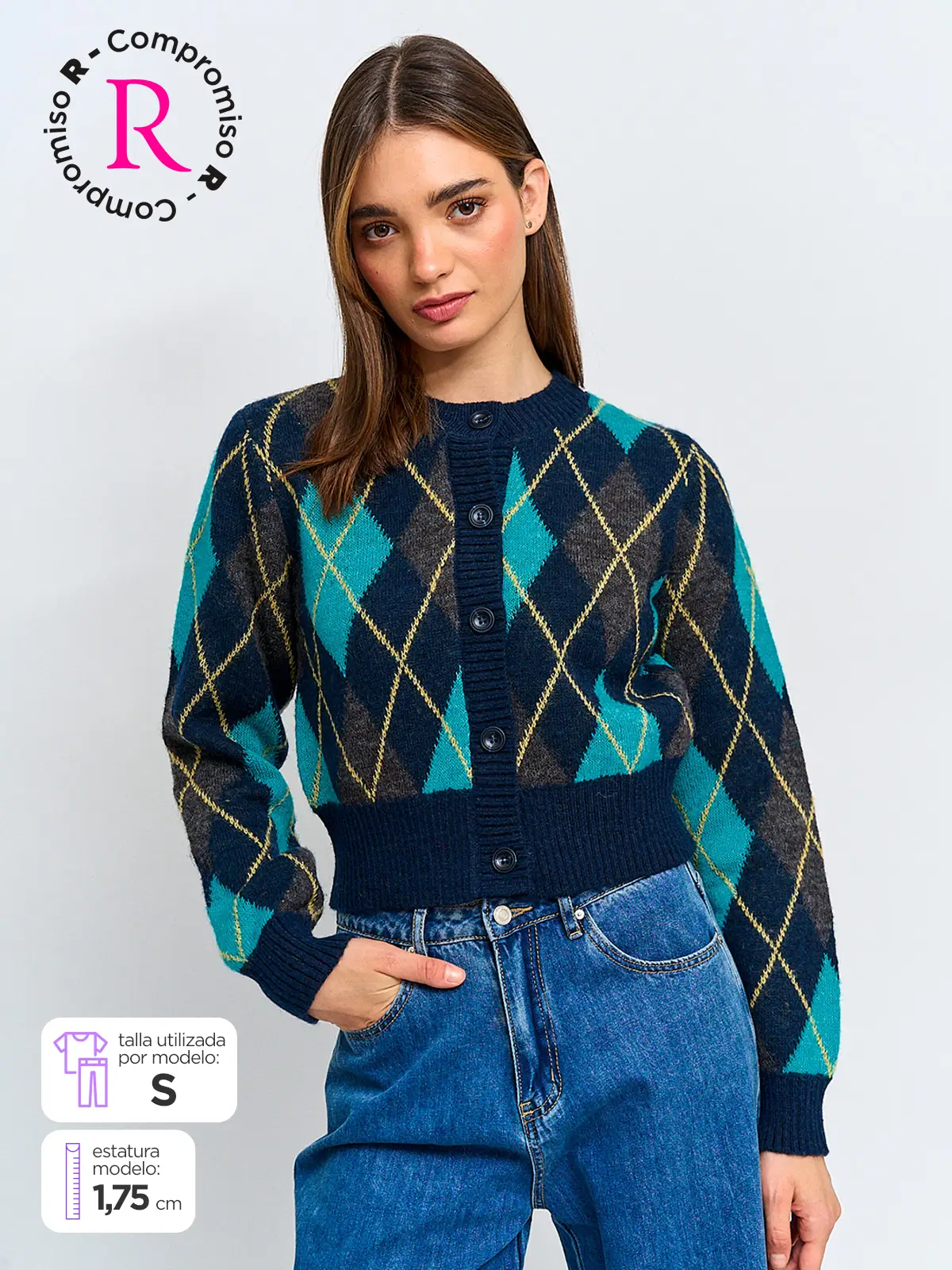 CARDIGAN MUJER INDEX ROMBOS - 1