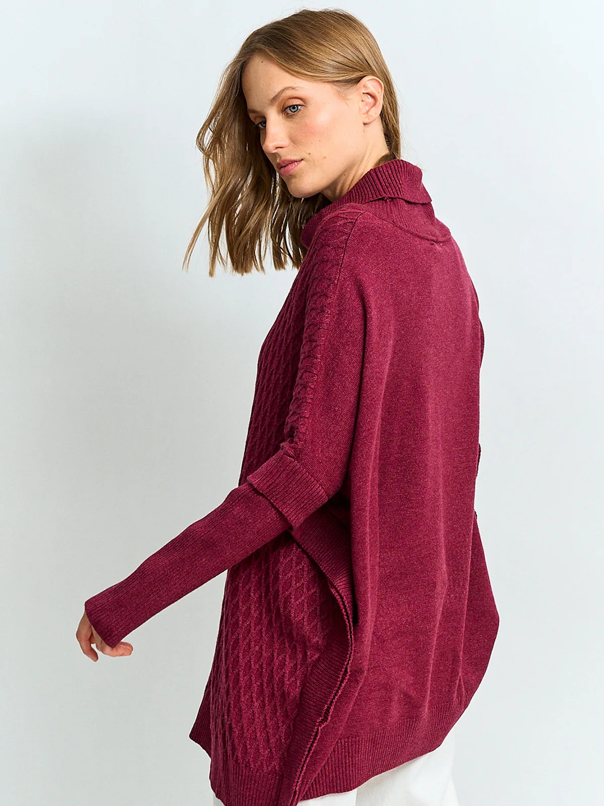 SWEATER MUJER AZIZ TIPO PONCHO - 2